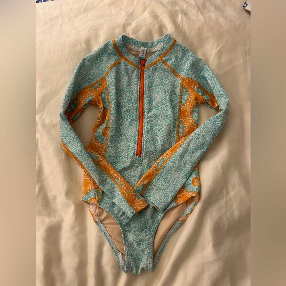 Cabana life kids one piece with long sleeve and zipper